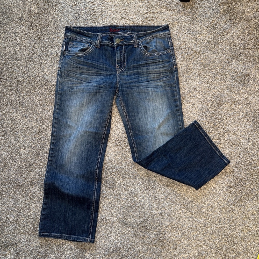 Baker Street Denim Jeans Cropped Women's Size 15